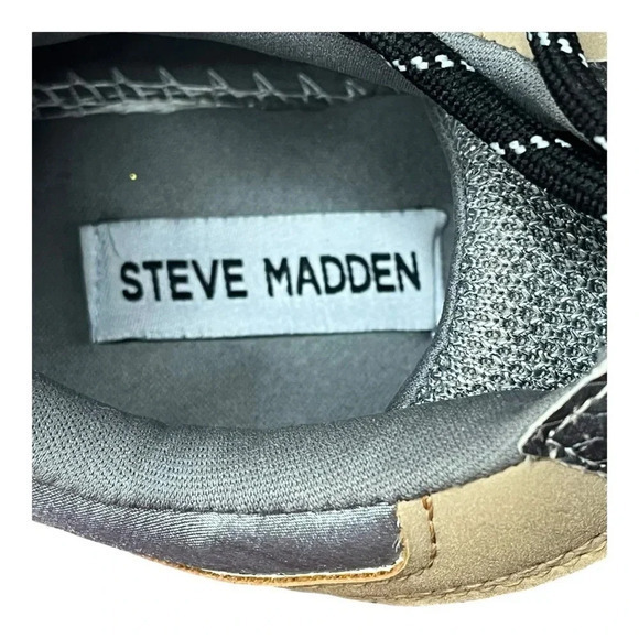 Steve‎ Madden Bena Snake Print Collage Wedge Leather Sneakers Women Size 8.5 - Picture 12 of 13